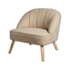 Fauteuil Anova - velours beige 207313A