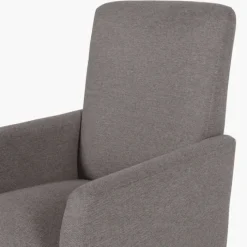 Fauteuil avec accoudoirs Aragon tissu gris