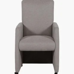 Fauteuil avec accoudoirs Aragon tissu gris
