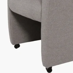Fauteuil avec accoudoirs Aragon tissu gris