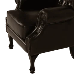 Fauteuil bergere chesterfield 216 Cuir antique brown