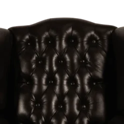 Fauteuil bergere chesterfield 216 Cuir antique brown