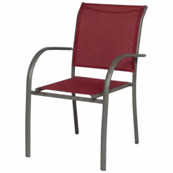 Fauteuil de jardin Kochi tissu rouge