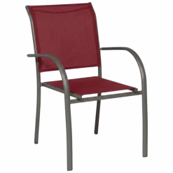 Fauteuil de jardin Kochi tissu rouge