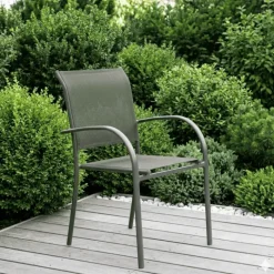 Fauteuil de jardin Kochi tissu vert