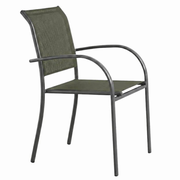 Fauteuil de jardin Kochi tissu vert