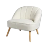 Fauteuil Naovaen tissu bouclette blanc 207313C