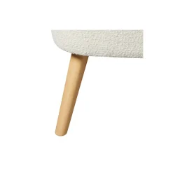 Fauteuil Naovaen tissu bouclette blanc 207313C