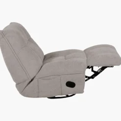 Fauteuil relax manuel Emerald tissu taupe clair