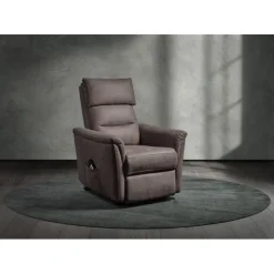 Fauteuil releveur Mayenne en tissu gris foncé