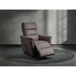 Fauteuil releveur Mayenne en tissu gris foncé