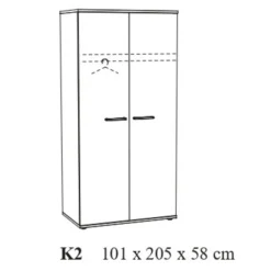 Garderobe Lola 2 portes K2
