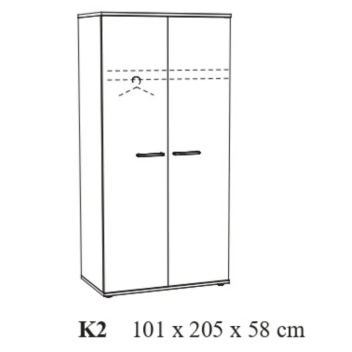 Garderobe Lola 2 portes K2