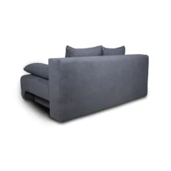 Georgia gris foncé - Canapé convertible avec coffre de rangement