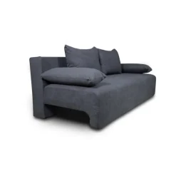 Georgia gris foncé - Canapé convertible avec coffre de rangement