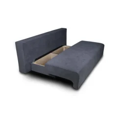 Georgia gris foncé - Canapé convertible avec coffre de rangement