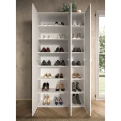 Grande armoire à chaussures Smile blanc