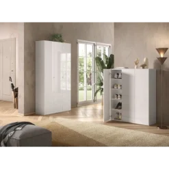 Grande armoire à chaussures Smile blanc