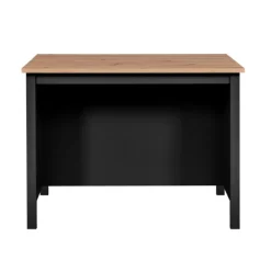 Ilot Helina noir/chêne artisan