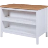 Ilot Julina blanc/chêne artisan