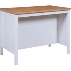 Ilot Julina blanc/chêne artisan