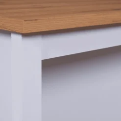 Ilot Julina blanc/chêne artisan