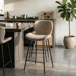 Ines - beige - Tabouret de bar