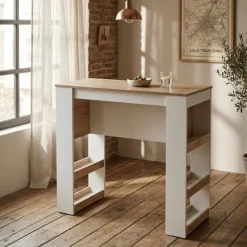Juna - Table bar avec rangements
