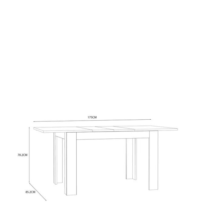 KILLARNEY Table extensible 120/145,5/175 cm TMST142 D108
