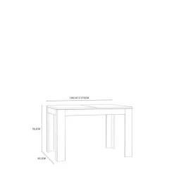 KILLARNEY Table extensible 120/145,5/175 cm TMST142 D108
