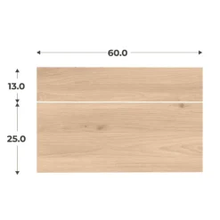 Kit Casa 2 façades tiroir chêne hikory L 60 cm