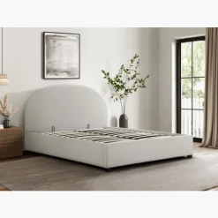 Lit arrondie 140 x 190 cm Ecru 66101