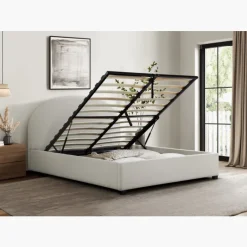 Lit arrondie 140 x 190 cm Ecru 66101