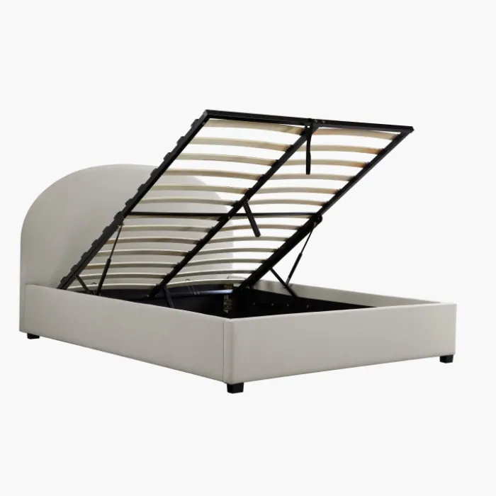 Lit arrondie 140 x 190 cm Ecru 66101