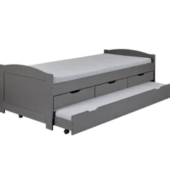 Lit avec tiroir Lena 90x200 cm gris