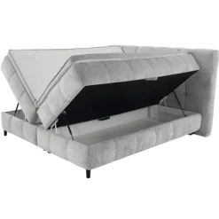 Lit Boxspring 180 cm Molly chenille gris clair