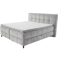 Lit Boxspring 180 cm Molly chenille gris clair