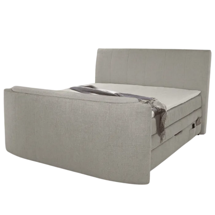 Lit Boxspring 180 cm x 200 cm Bel Air chenille gris