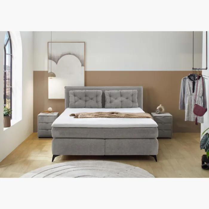 Lit boxspring complet Chalet beige