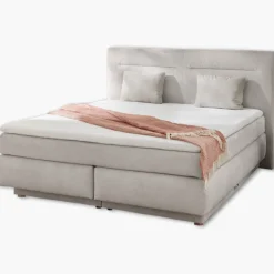 Lit Boxspring Simone gris clair