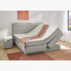 Lit Boxspring Simone gris clair