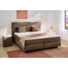 Lit Boxspring - 160 x 200 cm Lit coffre taupe Simone