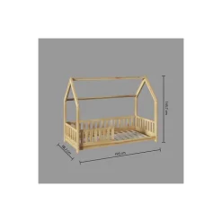 Lit cabane 90x190 Bosco bois pin