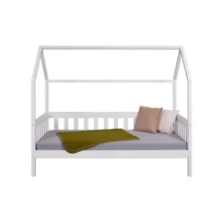 Lit cabane 90x200 Funky blanc (sans sommier)