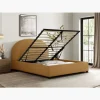 Lit coffre arrondie 140 x 190 cm Camel 66102