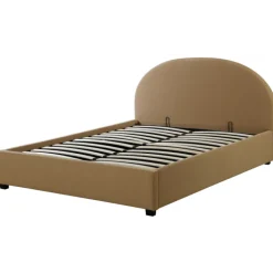 Lit coffre arrondie 140 x 190 cm Camel 66102
