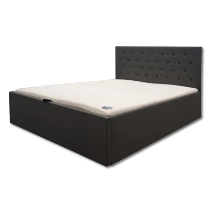 Lit coffre 140x200 Chester/Oxford gris