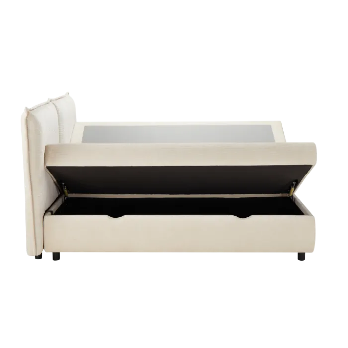 Lit coffre 160x200 Oliver blanc