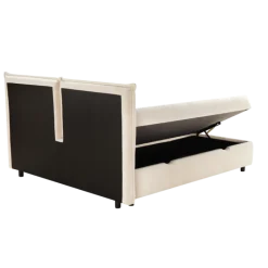Lit coffre 160x200 Oliver blanc