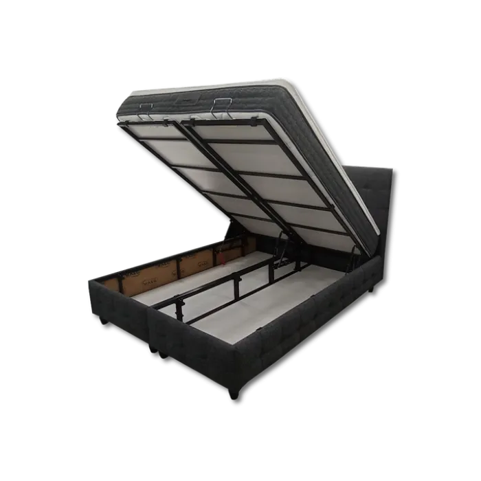 Lit coffre 160x200 Saray gris